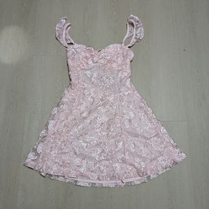Windsor Pink Lace Floral Dress